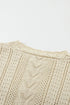 Crochet Lace Pointelle Knit Sweater